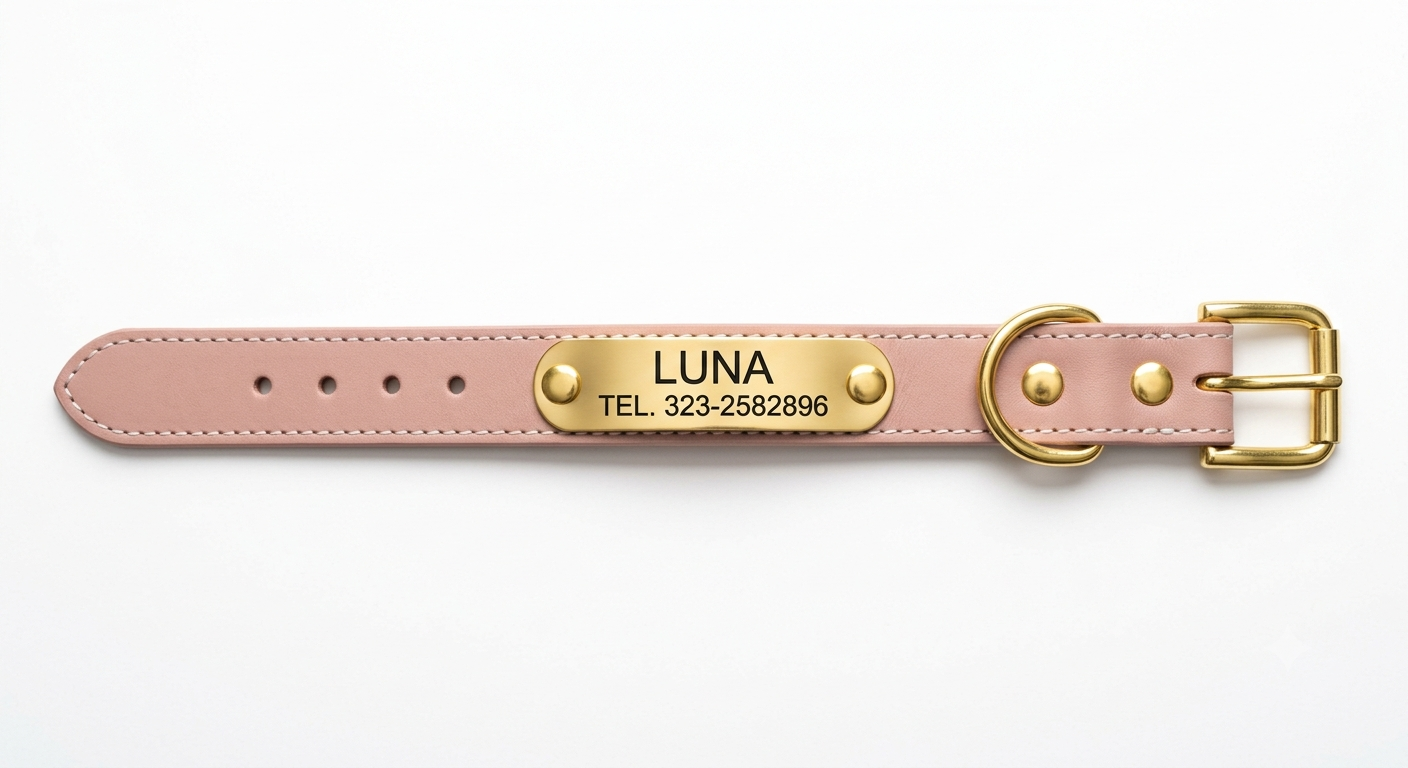 Collar de Cuero Premium - Akro Nude Rosé (Rosado)