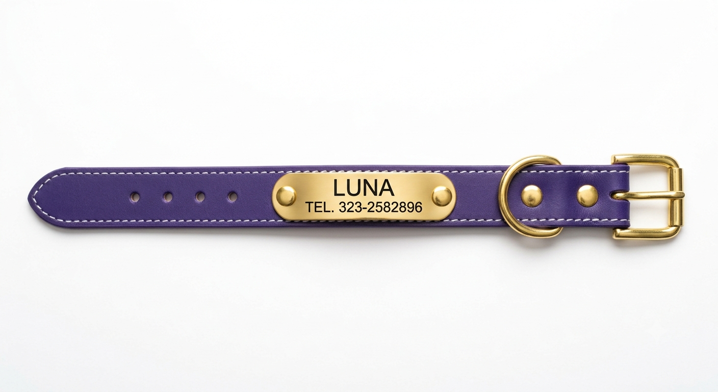 Collar de Cuero Premium - Akro Royal Purple (Purpura)
