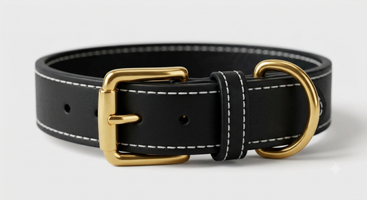 Collar de Cuero Premium - Akro Noir Absolute negro matte